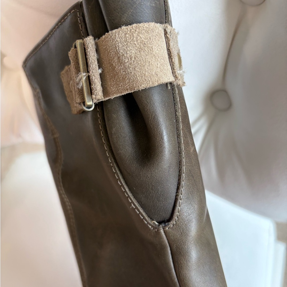 Rare Sorel Simpack Tall Beige Fleece-Lined Riding boots